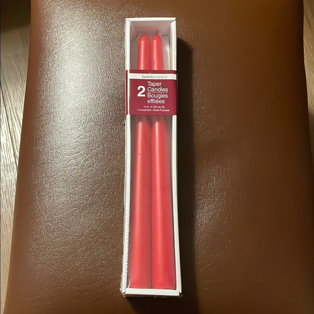 Red Taper Candles - Set of 2